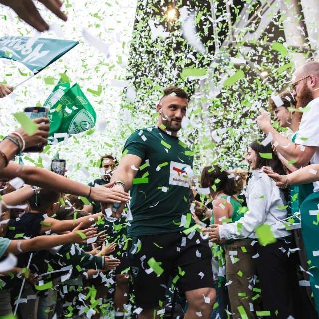 Pau, FRANCE - June 08 : during the Top 14 match between Section Paloise and Perpignan at Stade du Hameau on June 08, 2024 in Pau, FRANCE. (Photo by Romain Perchicot)