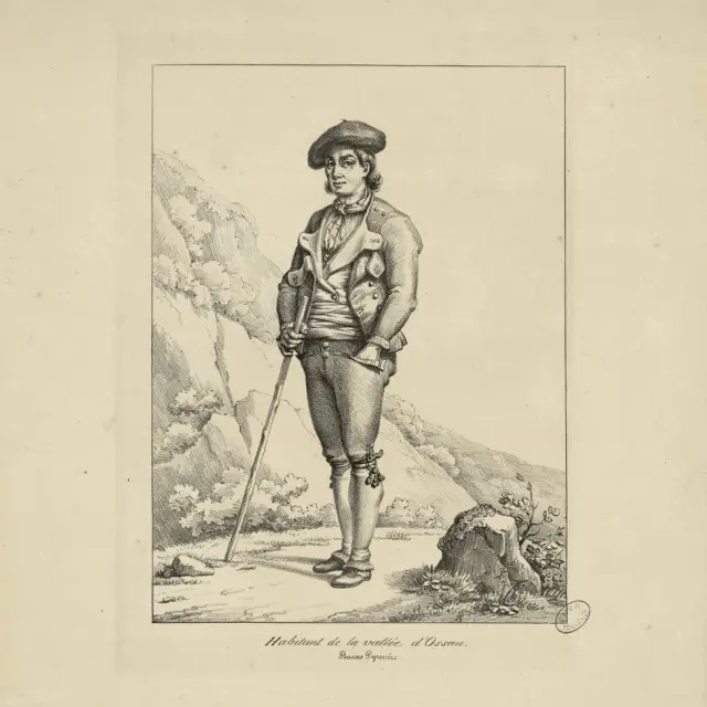 Habitante del valle de Dossau Poublan, Pierre. Fuente: Pireneas.fr. Biblioteca Municipal de Toulouse