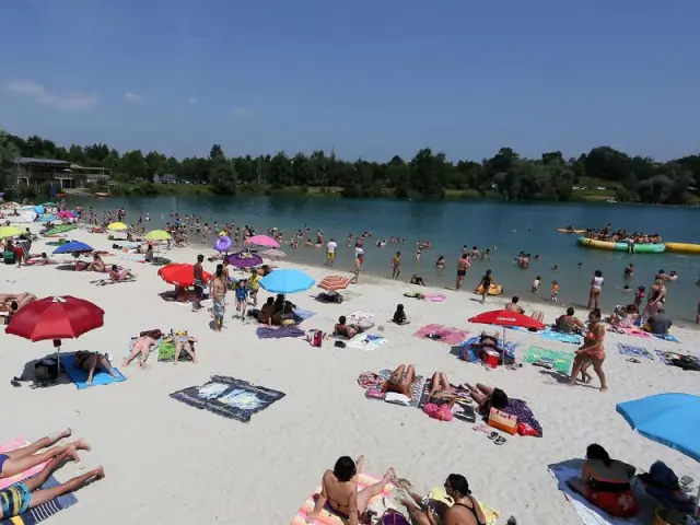 Playa del lago Baudreix, suroeste